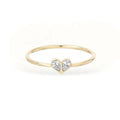 LOZRUNVE 925 Sterling Silver Fashion Thin Band Heart Fine Jewelry Ring Women