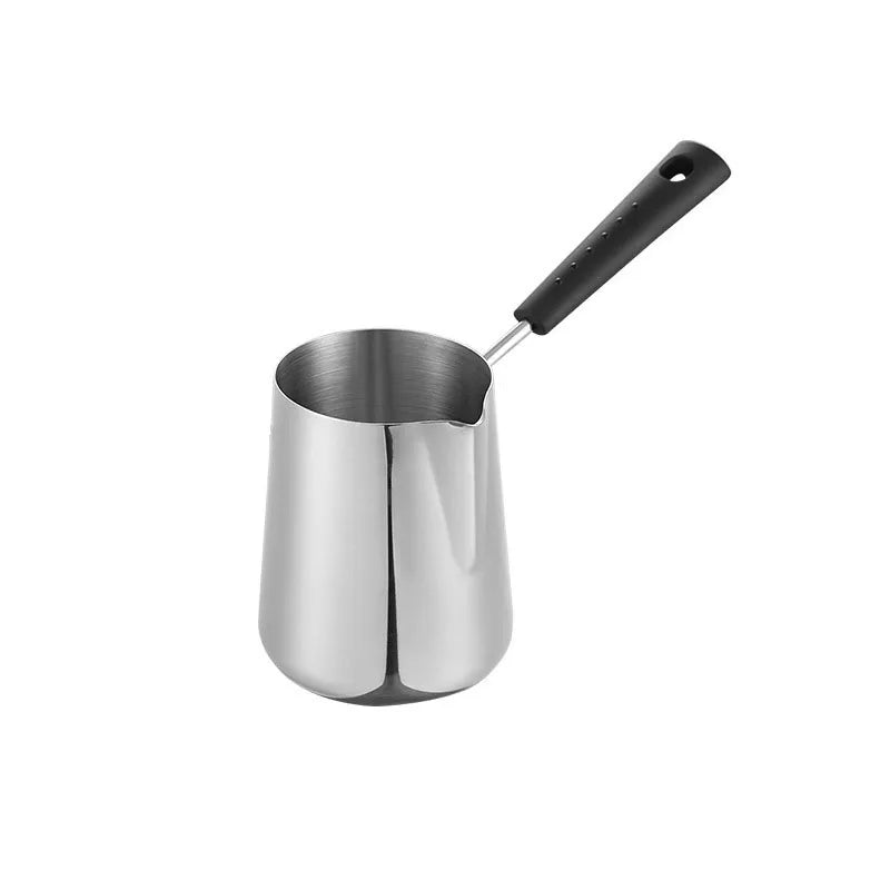 Milk Coffee Pitcher Barista Accessories Metal Stainless Steel Frothing Jug with Long Handle