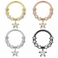 Wholesales Septum Piercing Jewelry Star Cz Segment Rings Nose Rings Cartilage Small Hoop Earrings Tragus Conch Daith Ear Je
