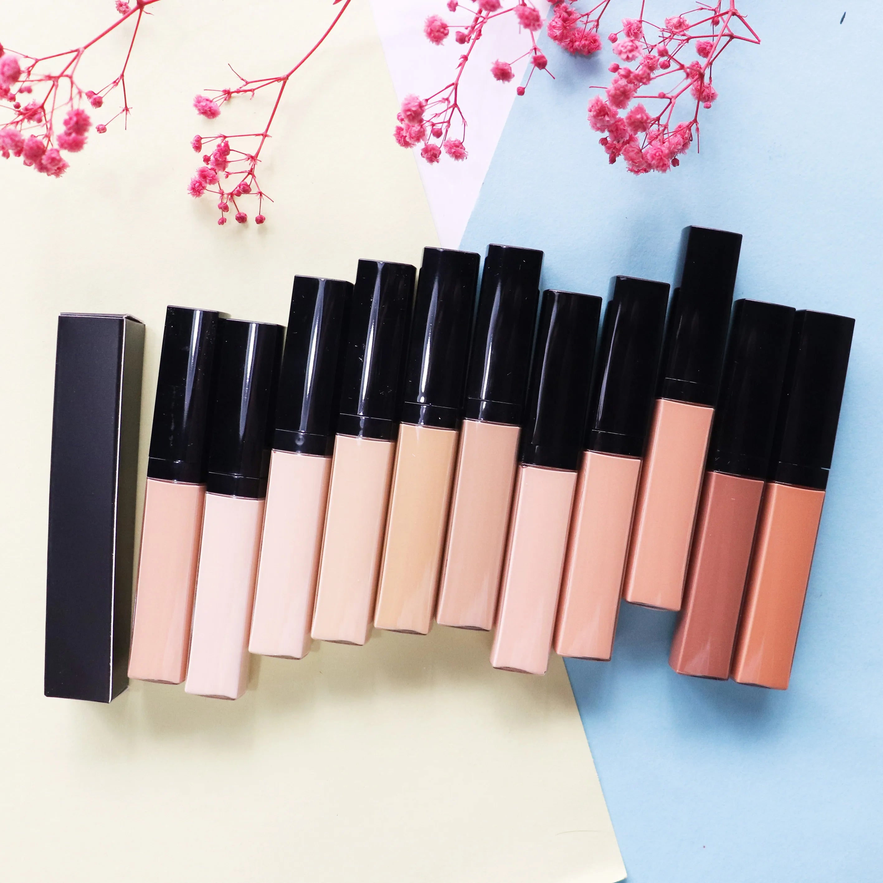 Custom Private Label Waterproof Vegan Contour Liquid Concealer Makeup Custom Full Coverage  DIY Foundation Liquid Concealer