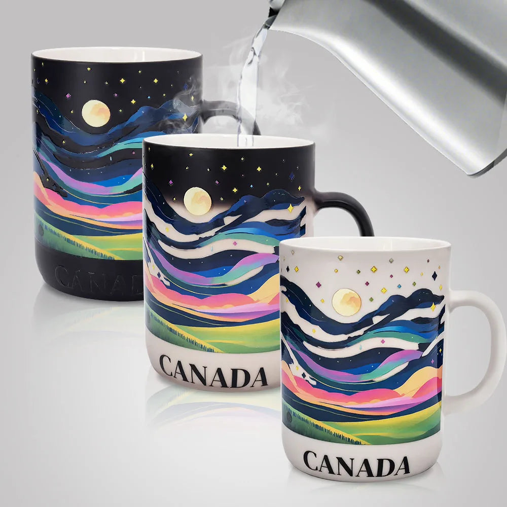 ModernQiu Temperature Color Change Cup  Sublimation Heat Sensitive Magic Cup Ceramic  Mug With Custom Photo Picture Logo