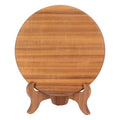 Tailai Smooth and Polished Surface Natural Wood Grain Pattern Walnut Wood Ornament with a Stand for Versatile Decorative Use