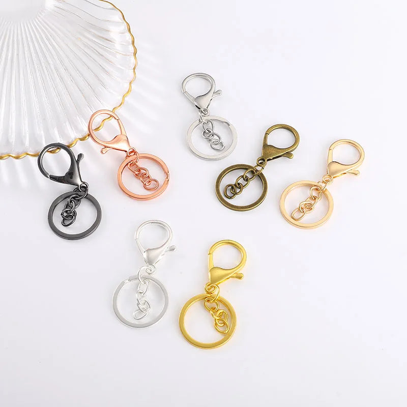 Metal Swivel Clasp Key Ring Metal Lobster Claw Clasp Hook Make Your Own Key Ring Lanyard Keyrings Keychain Jewelry