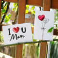 2024 New DIY Leather 3D Heart Greeting Cards Handmade Mother's Day Cards Gifts Mother's Day Pop up Card
