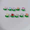 Tulip Shaped Beads Glass Flower Beads Tulips for Jewelry DIY Supplies Phone Strap Beaded Keychain Making
