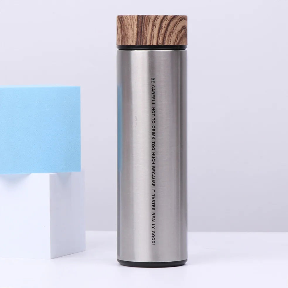 FX Factory 500ml Classic Straight Water Bottle Rolling Tumbler With Wooden Lids Custom Logo Printing Sports Bottle