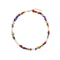 Simple Natural Stone Clavicle Chain Popular Necklace Hand Making Beaded Pearl Personality Stitch Colors Vacation Style Necklace