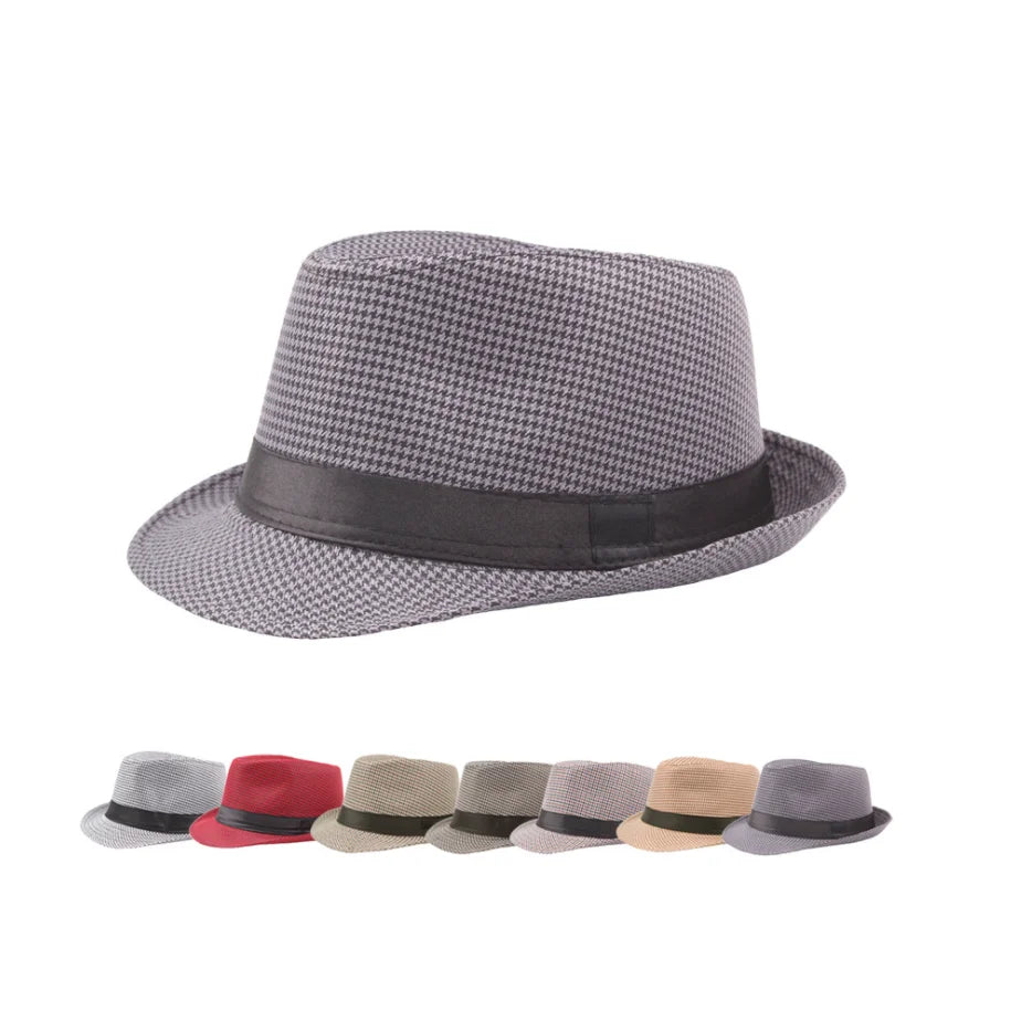 Wholesale Summer Strap Classical Fedora Panama Jazz Leisure Fashion Hats Caps