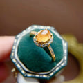 Jolly Factory Supply Arabic Fashion 925 Sterling Silver Natural Fanta Garnet Gemstone Wedding Party Ladies Jewelry Ring