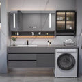 Hot Sale Modern Vanity Bathroom Furniture Laundry Sink Cabinet Combo Waterproof Washing Machine Cabinet Hotel Use Stainless