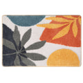 Microfiber Non-Slip Bath Mat Floral Pattern Multi-Color Bathroom Rug Green Plant Bedroom Living Room Carpet Area Rugs Sets