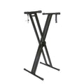 Factory Custom Logo Double Q-2XB-1 Keyboard Piano Stand Foldable Double X Frame Professional Instruments Accessories Black