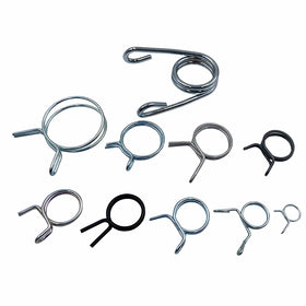 Golvanized Double Wire Hose Clamp Steel Fuel Line Hose Tube Spring Clip Automotive Adjustable Constant Tension Hose Clamp