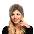 Warm Knitted Winter Hat Soft Beanie Head Wear Hats Solid Color Pullover Hats for Women Girls