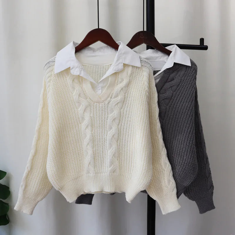 Guangzhou Auyan Ins Fashion New a Sweater Top for Autumn/Winter 2024 New Loose Slimming Design Sweater