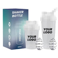 Custom Logo Gym Fitness Protein Shaker Bottle Bpa Free Plastic Shake Bottle 400ml 600ml Workout Gym Protein Shaker Bottles