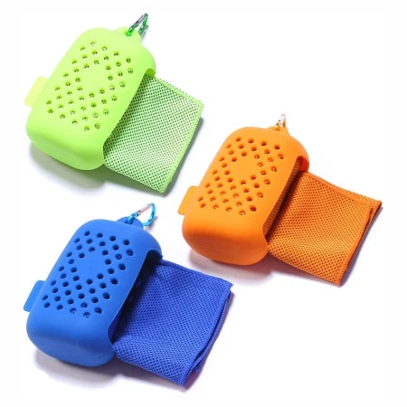 Custom Printed Gym Sports Ice Cream Towels Pva Cooling Towel With Silicone Case