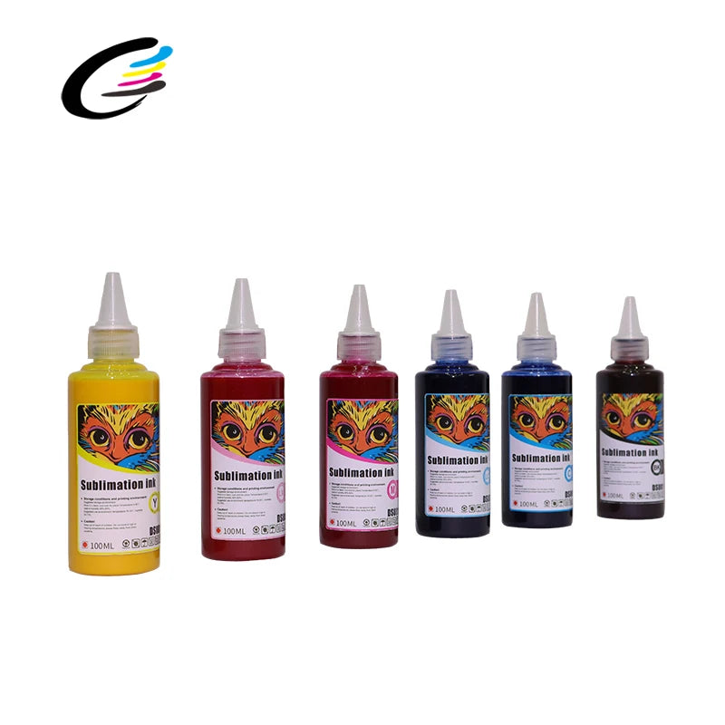 Fcolor Warehouse Hot Sales for Heat Transfer Printer Sublimation Ink for T-shirt Printing Ink  for CMKY LC LM Colors 100ml