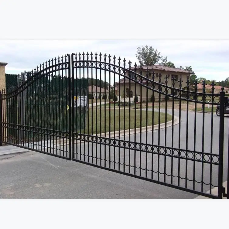 Ornamental Wrought Iron Gate Designs Simple Hebei for Home House Courtyard Backyard Car