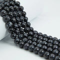 Natural Smooth Gemstone Loose Beads for Jewelry Making Indigo Gabbro Meilinite Beaded DIY Bracelet Necklace Stone Crafts