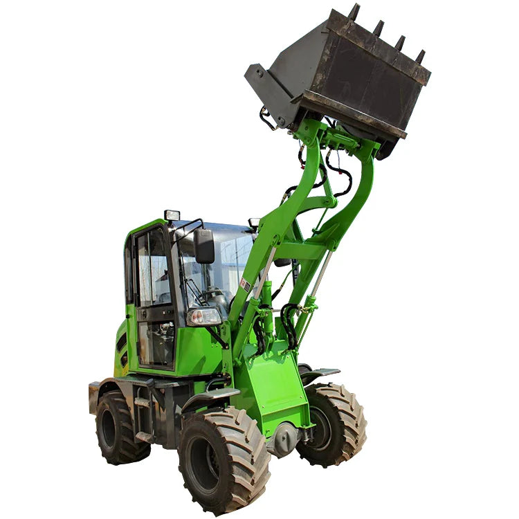 ZL08 4X4 Wheel Drive CE New Design 0.8ton Front Wheel Loader with Joystick/Quick Hitch Core Components Motor & Engine & Gearbox