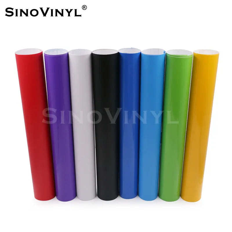 SINOVINYL Free Sample Colorful Vinyl for Cutting Plotter Machine 1.22X50M Gloss Matte Color Vinyl Roll