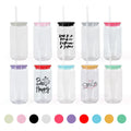 Wholesale 16oz Drink Tumbler Can Shaped BPA Free Beer Mug Acrylic Plastic Clear Beer Glass Can with Colorful Lid