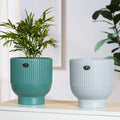 European-Style round Straight Morandi Ceramic Flower Pot Glazed Three-Piece Cheap Plastic Flower Pots for Home Garden Wholesale