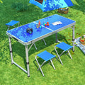 Customized 120cm Thickened Aluminum Alloy Folding Table Modern Design Adjustable for Gym Camping Dining Outdoor Kitchen Use