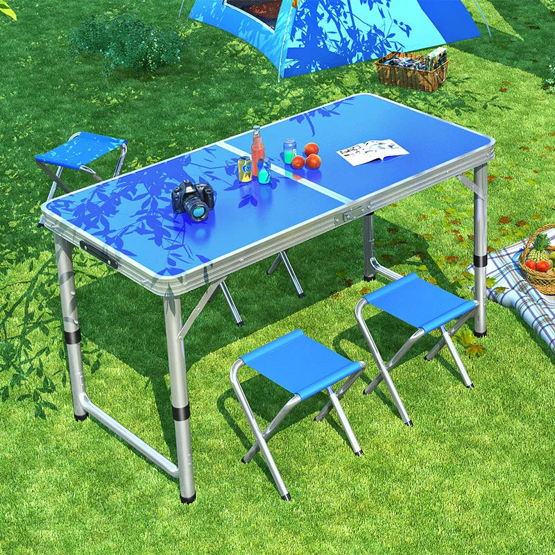 Customized 120cm Thickened Aluminum Alloy Folding Table Modern Design Adjustable for Gym Camping Dining Outdoor Kitchen Use