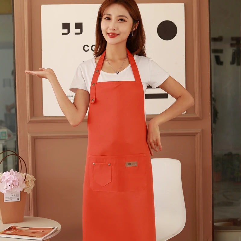 Wholesale Apron Work Durable Washable 100% Polyester Uniform Chef Bib Apron