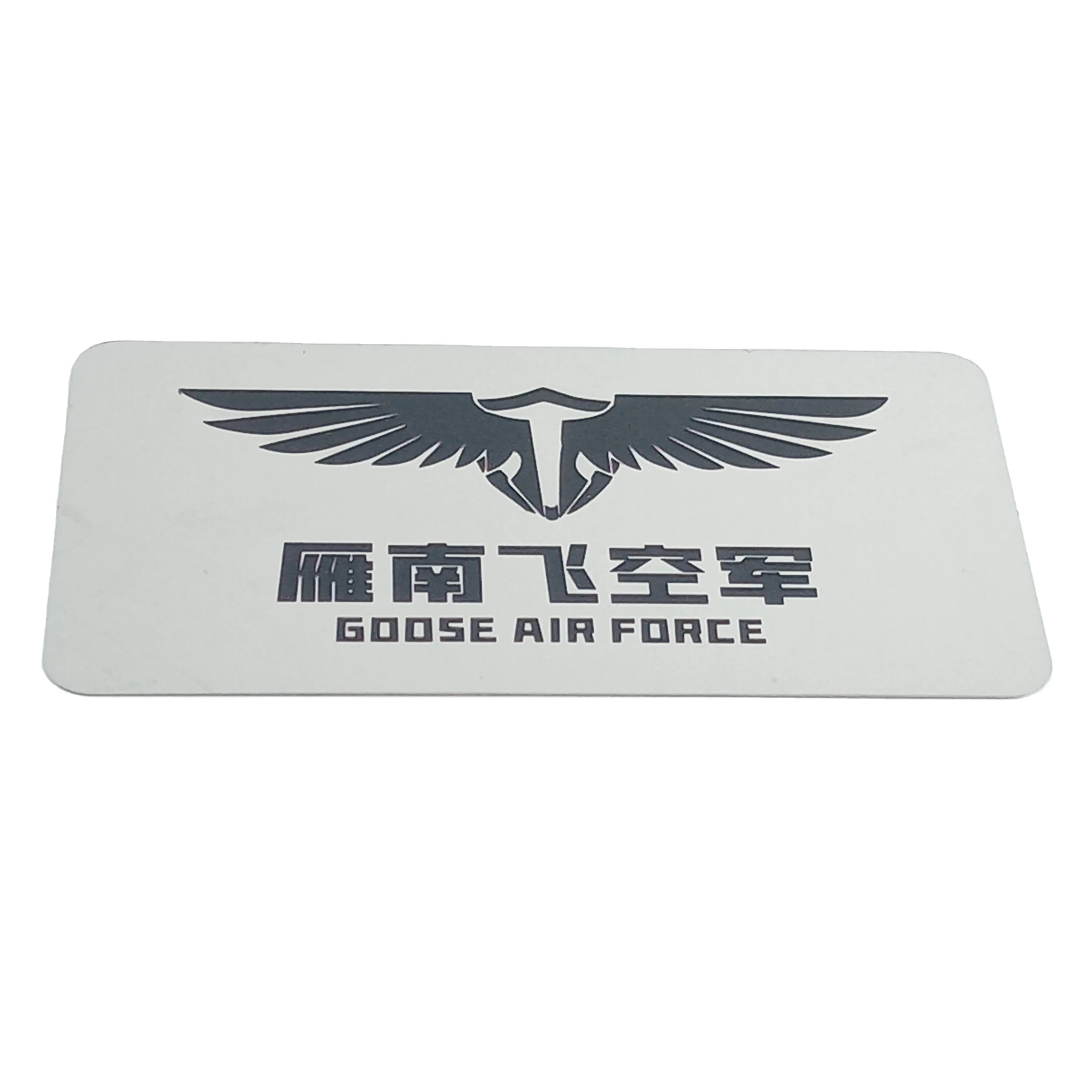 Custom Stainless Steel Aluminum Nameplate Polished Brushed Etched Color Filled Metal Plate