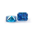 Wuzhou Wholesale Price Synthetic Gemstone Dark Blue Cubic Zirconia Gemstone Octagon Cz Loose Gemstone for Making Jewelry