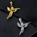Hip Hop Rap Waterproof Dainty Stainless Steel Pendant Beautifully Polished Bling Bling Plated Eros Angel Pendant