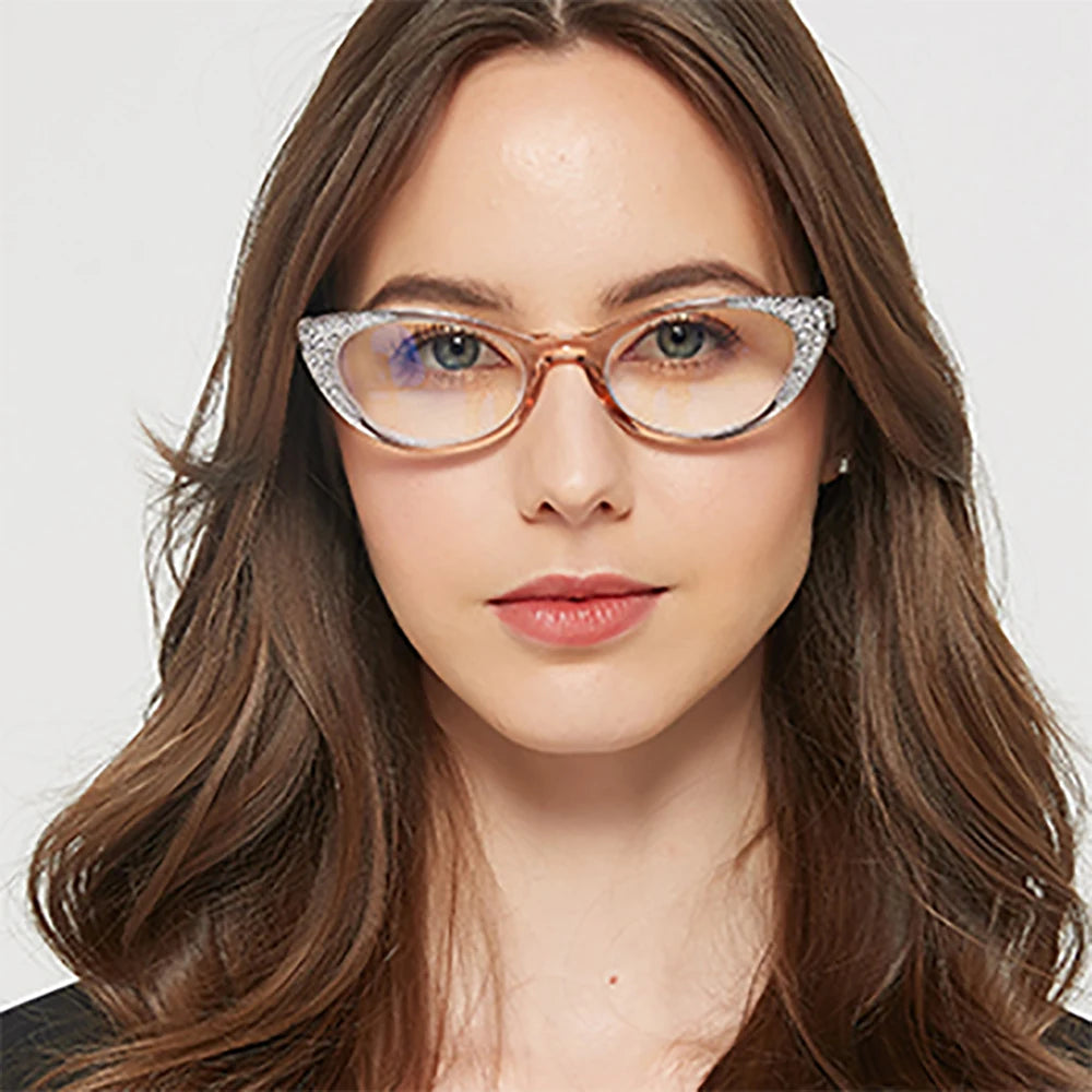 Women Lady Oversized Eyeglasses Exquisite Sturdy Metal Hinges Indoor Healthy Eyeglasses Vintage butterfly Perfect Eyeglasses