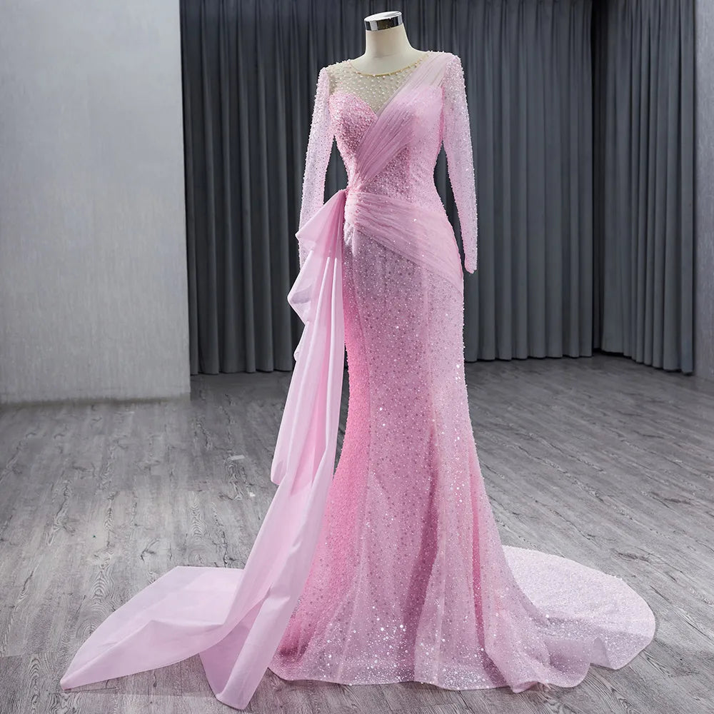 Jancember 222213 Modern Asymmetric Sequins Mermaid Evening Party Dresses