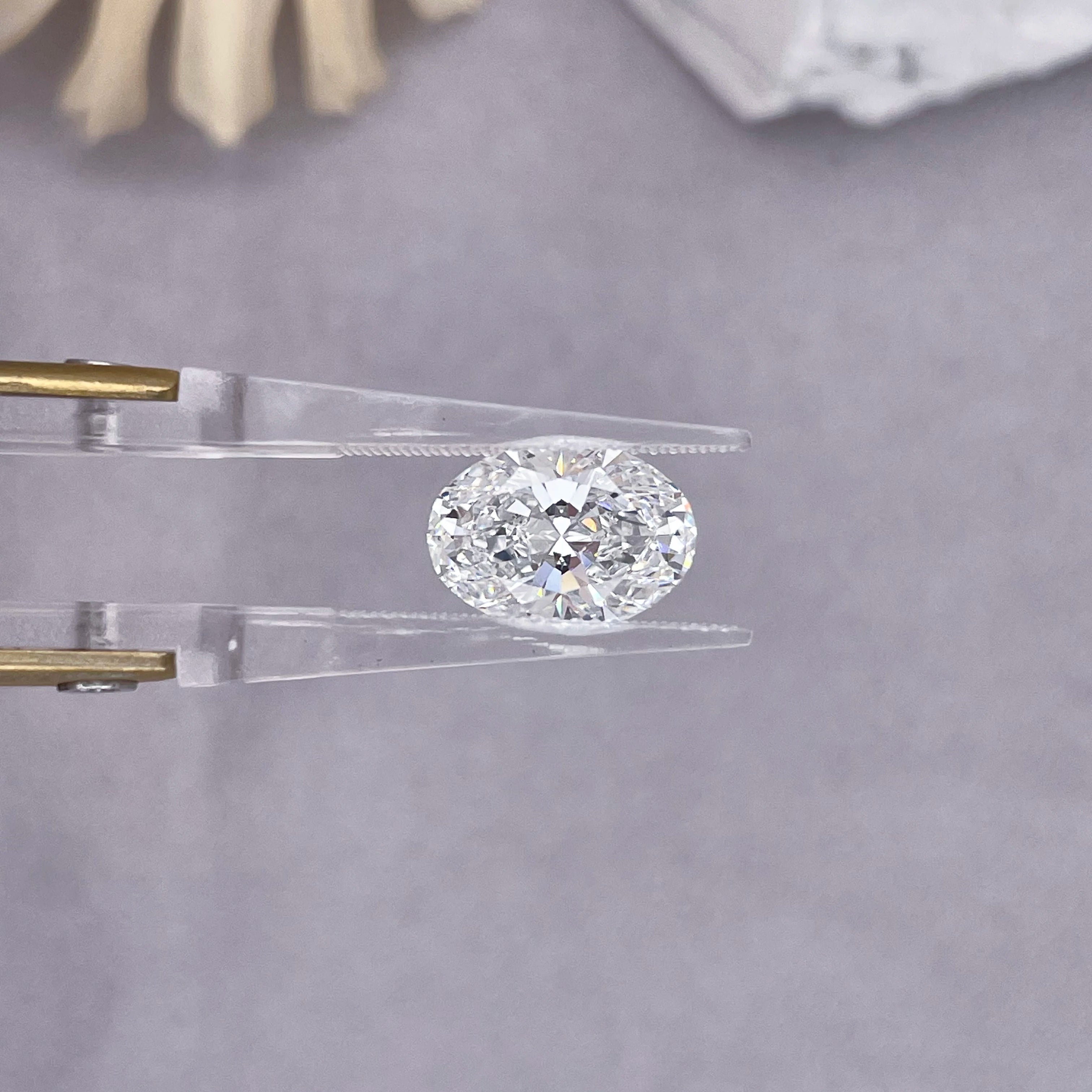 Starsgem CVD 3Carat Lab Grown Diamonds VVS VS Clarity D E F Color Oval Brilliant Cut Diamond With IGI Certificate