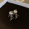 Wholesale Fashion Transparent Matte Crystal Earrings Octopus Deep-Sea Jellyfish Stud Earrings for Women Jewelry Gifts