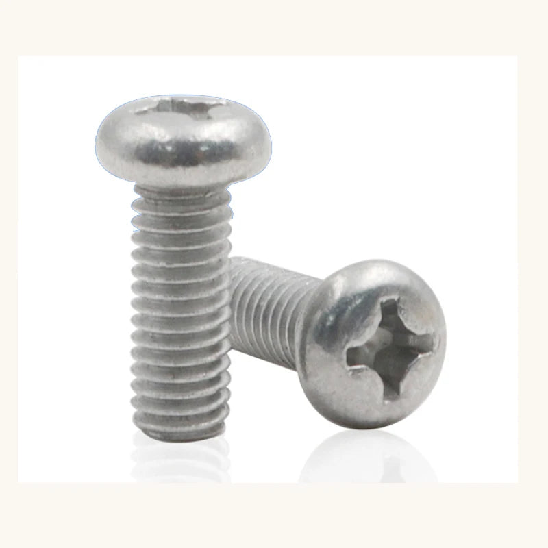 M1.7 M2 M2.5 Metric Combination Round Head Aluminum Machine Screw Precision Electronic Screw CLASS 4 Standard Thread