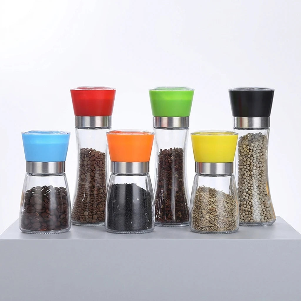 Wholesale 170ml 200ml Manual Pepper Grinder Mill Stainless Steel Salt and Pepper Grinder Bottle