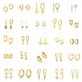 Hot Selling Fashion S925 Sterling Silver Diamond Earring Set Hoop Korean Jewellery Small Hoop Earrings 18k Gold Plated Earrings