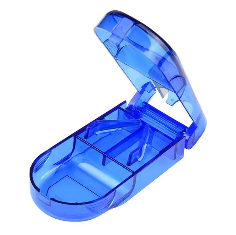 Portable Travel Plastic Pill Box With Cutter Splitter Divide Storage Case Compartment Boxes Tablet Medicine Capsule Holder
