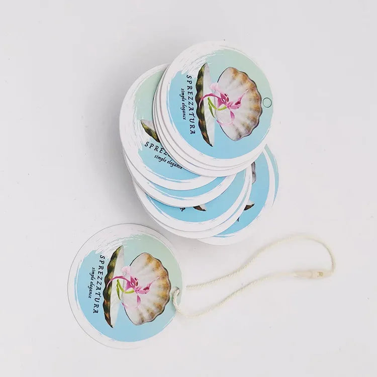 Round Shape Charm Design Logo Tag Custom Price Tag/Tags for Clothing