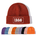 Outdoor Running Rib Designer Warm Knitted Winter Hat Custom Logo Woven Labels Unisex Beanies Hats