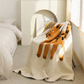 BDB 2023 New Product  Cute tiger Pattern Warm Soft and Comfortable 100% Polyester  Knitted Throw Blanket