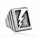 SS8-342R Steel Soldier Stainless Steel Punk lightning Ring Fashion Jewelry Gift