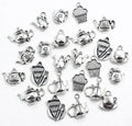Mixed Tibetan Silver Cupcake Coffee Cup Teapot Charms Pendants Jewelry Making Bracelet Findings Diy Handmade Crafts Accessories