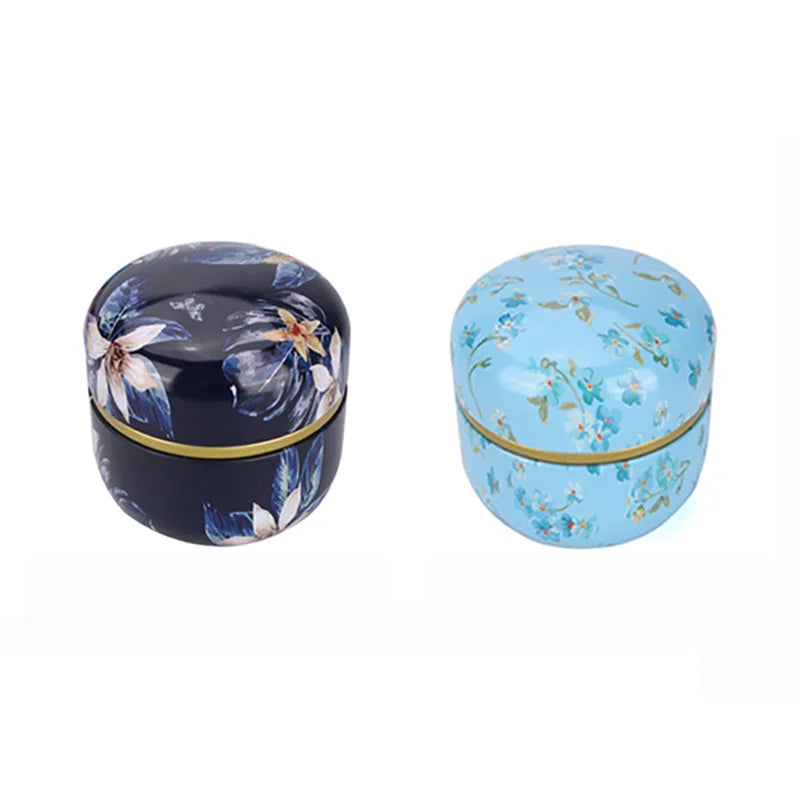 Wholesale 50ml Recyclable Printed Metal Tin Cans Custom Logo Label for Food for Matcha Coffee Tea Storage