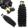 FH 10a I Tip Human Hair Extensions 100g Loose Deep Wave Keratin Glue Virgin Hair I Tip Remy Human Hair Extension