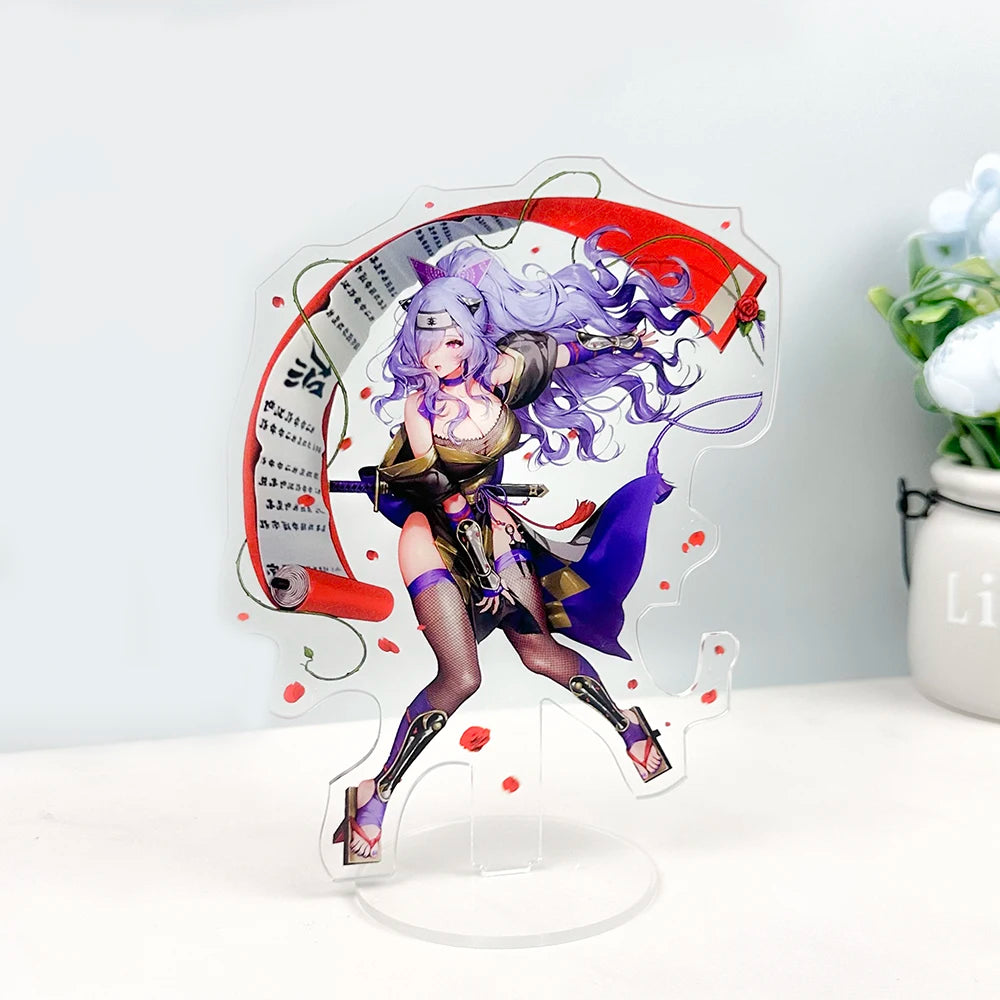 Custom Holographic Charm Acrylic Stand Promotional Gift Personality Display Stand Double Sided Transparent Printing